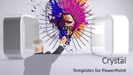  Presentation with vault - Beautiful PPT layouts featuring smart vault - composite image of rear view backdrop and a lemonade colored foreground