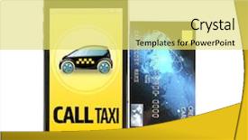  Presentation with application for employment - PPT layouts enhanced with smart vehicle network - taxi application on phone background and a  colored foreground