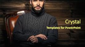  Presentation with wooden - Beautiful presentation theme featuring smart village - handsome man wearing cardigan backdrop and a wine colored foreground