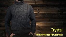  Presentation with wooden - Amazing PPT theme having smart village - handsome man wearing cardigan backdrop and a wine colored foreground