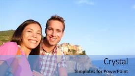  Presentation with self love - Beautiful PPT theme featuring smart village - selfie - couple in love backdrop and a light blue colored foreground