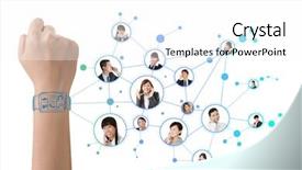  Presentation with social inequality concept - Slides consisting of smart watch concept of social background and a white colored foreground