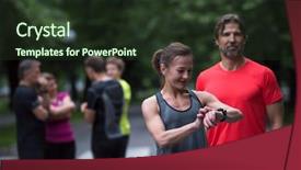  Presentation with timer - PPT theme with smart watches starting their timer background and a tawny brown colored foreground