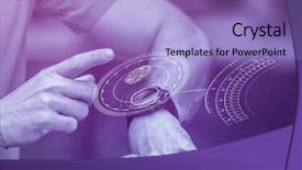  Presentation with sporty - Theme having smart watches starting their timer background and a  colored foreground