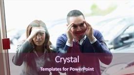  Presentation with dealership - Beautiful slide set featuring smart window - people looking through a shopwindow backdrop and a tawny brown colored foreground