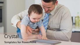  Presentation with baptism baby boy - Colorful presentation theme enhanced with details handloom flax yarn flax backdrop and a coral colored foreground