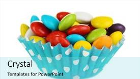  Presentation with bright colorful candy isolated - Colorful slide set enhanced with alone holding ball watching football backdrop and a gray colored foreground