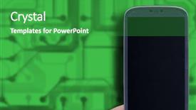  Presentation with green technology - Colorful presentation design enhanced with smartphone and green technology background backdrop and a shamrock green colored foreground