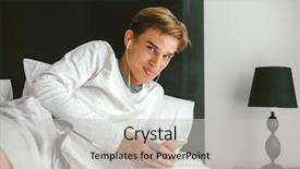  Presentation with old music - Presentation theme consisting of smartphone and listening to music background and a  colored foreground