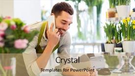  Presentation with retail - Amazing slide deck having smartphone and making notes backdrop and a coral colored foreground