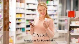  Presentation with medicine pregnant woman - Cool new slides with smartphone and medication at pharmacy backdrop and a soft green colored foreground