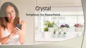  Presentation with confident - Audience pleasing slide deck consisting of smartphone at kitchen ultra wide backdrop and a soft green colored foreground