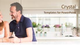  Presentation with ultra - Beautiful PPT layouts featuring smartphone at kitchen ultra wide backdrop and a lemonade colored foreground