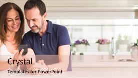  Presentation with ultra - Slide deck enhanced with smartphone at kitchen ultra wide background and a lemonade colored foreground