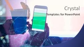  Presentation with neuro - PPT layouts having smartphone-close-up-on-xmas background and a cream colored foreground