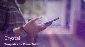  Presentation with neuro - PPT theme consisting of smartphone-close-up-on-xmas background and a violet colored foreground