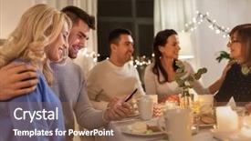  Presentation with tea party - Amazing presentation having smartphone having tea party backdrop and a tawny brown colored foreground