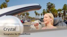  Presentation with recorder - Slide set consisting of smartphone or using voice command background and a mint green colored foreground