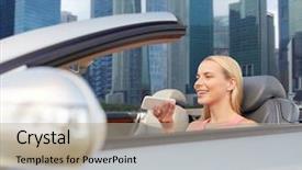  Presentation with road trip - Colorful PPT layouts enhanced with smartphone or using voice command backdrop and a mint green colored foreground