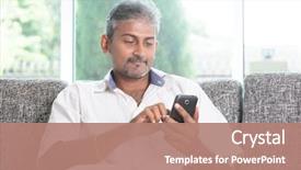  Presentation with adolescent social media - Slides enhanced with smartphone social media concept indian background and a coral colored foreground