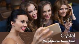  Presentation with night club - Colorful slide deck enhanced with smartphone taking selfie at night backdrop and a tawny brown colored foreground