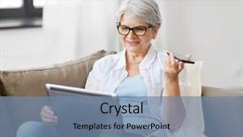  Presentation with recorder - Beautiful presentation featuring smartphone using voice command backdrop and a seafoam green colored foreground