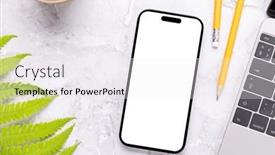  Presentation with nature design - Presentation theme consisting of smartphone-with-blank-screen background and a white colored foreground
