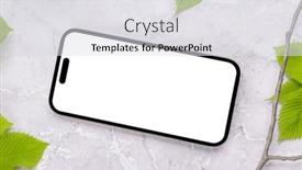  Presentation with nature design - Presentation theme having smartphone-with-blank-screen background and a light gray colored foreground
