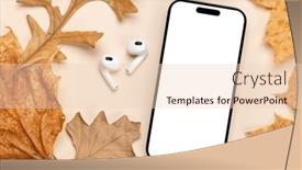  Presentation with nature design - Slides with smartphone-with-blank-screen and a lemonade colored foreground