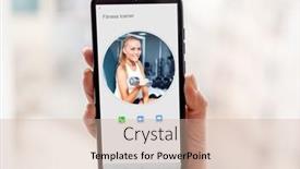  Presentation with trainer - Slides having smartphone-with-futness-trainer-contact background and a soft green colored foreground