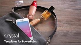  Presentation with romantic - Beautiful slides featuring smartphone with romantic screensaver backdrop and a dark gray colored foreground