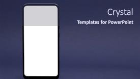  Presentation with empty - Amazing presentation design having smartphone-with-white-empty-screen backdrop and a tawny brown colored foreground