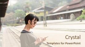  Presentation with beauty - Presentation theme featuring smartstation - asian beauty using a smart background and a  colored foreground