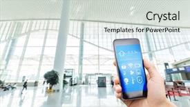  Presentation with smart home - Amazing theme having smartstation - smart phone with smart home backdrop and a light gray colored foreground