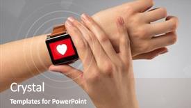  Presentation with heart rate - Amazing presentation having smartwatch and with heart rate backdrop and a  colored foreground