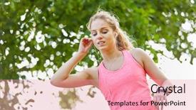  Presentation with controls - Slides enhanced with smartwatch controls her vital signs background and a coral colored foreground