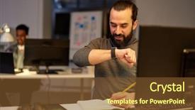  Presentation with recorder - PPT layouts consisting of smartwatch using voice command background and a tawny brown colored foreground