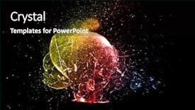  Presentation with explosion - Slide set featuring smash - close up image of electric background and a black colored foreground