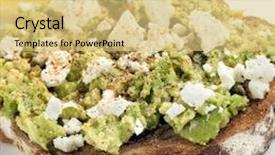  Presentation with feta cheese - Cool new PPT theme with smashed avocado and feta cheese backdrop and a yellow colored foreground