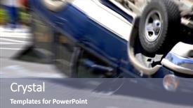  Presentation with ambulance - Presentation theme consisting of  background and a  colored foreground