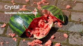  Presentation with ground handling - Audience pleasing theme consisting of smashed watermelon on the ground backdrop and a tawny brown colored foreground