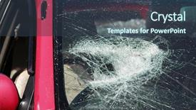  Presentation with motor - Theme enhanced with windscreen of a motor car background and a tawny brown colored foreground