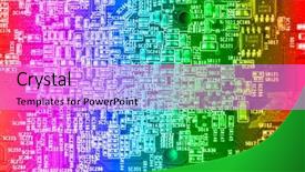  Presentation with computer motherboard - Amazing PPT layouts having smd - computer motherboard circuit in gradient backdrop and a lilac colored foreground