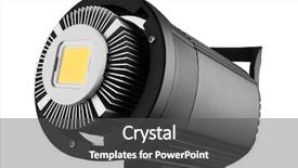  Presentation with led light - Slide set featuring smd - led light with radiator isolated background and a dark gray colored foreground