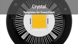  Presentation with led light - PPT theme having smd - led light with radiator isolated background and a dark gray colored foreground