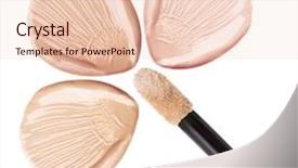  Presentation with foundation - Amazing slide set having smear foundation for the face backdrop and a lemonade colored foreground