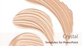  Presentation with blush - Amazing slide set having smears-of-foundation-for-face backdrop and a lemonade colored foreground