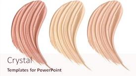  Presentation with foundation - Audience pleasing theme consisting of smears-of-foundation-for-face backdrop and a lemonade colored foreground