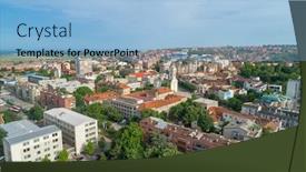  Presentation with drone - Colorful slides enhanced with smederevo-aerial-drone-view backdrop and a light blue colored foreground