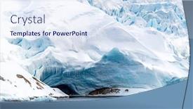  Presentation with cave - Amazing presentation theme having smeerenburg-glacier-svalbard backdrop and a sky blue colored foreground